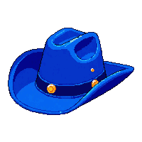 blue cowboy hat
