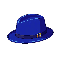 blue deerstalker hat
