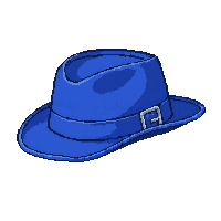 blue detective hat