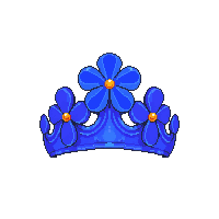 blue flower crown