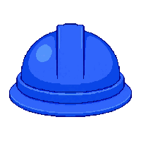 blue hard hat