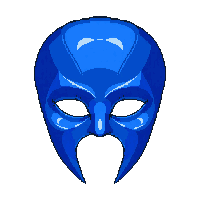 blue masquerade mask