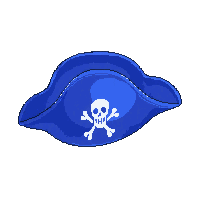 blue pirate hat
