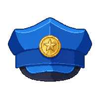 blue police cap