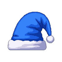 blue santa hat