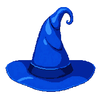 blue witch hat