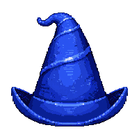 blue wizard hat