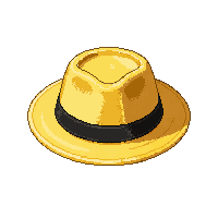 golden boater hat