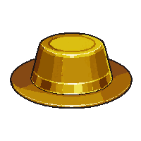 golden bowler hat
