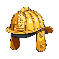 golden firefighter helmet
