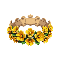 golden flower crown