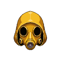 golden gas mask hood