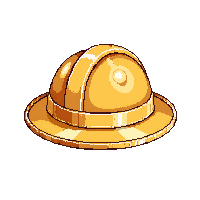 golden hard hat