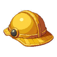 golden miner helmet