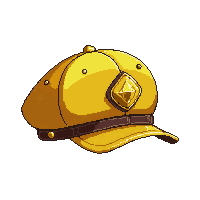 golden newsboy cap