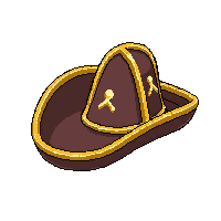 golden pirate hat