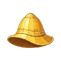 golden pith helmet