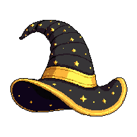 golden witch hat