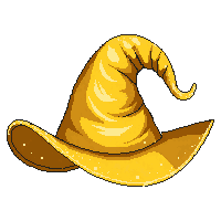 golden wizard hat