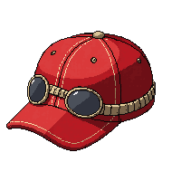 red aviator cap