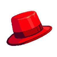 red boater hat