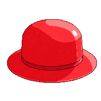 red cloche hat