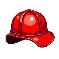 red firefighter helmet