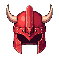 red viking helmet