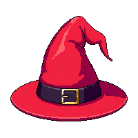 red witch hat
