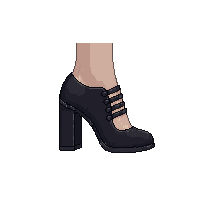 black high heels