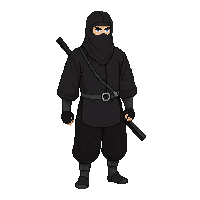 black ninja garb