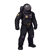 black spacesuit