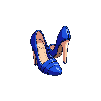 blue high heels