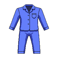 blue pajamas