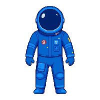 blue spacesuit