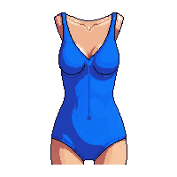 blue swimsuit vintage