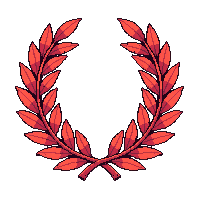 red laurel wreath