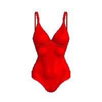 red swimsuit vintage