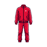 red tracksuit