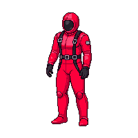 red wetsuit