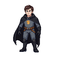 black cape hero