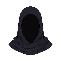 black cloak hooded