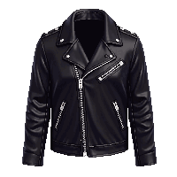 black leather jacket