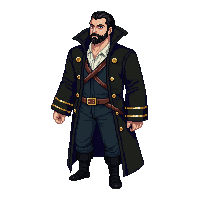 black pirate coat