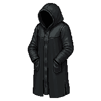 black rain coat
