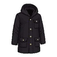 black winter coat