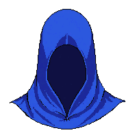 blue cloak hooded