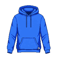 blue hoodie