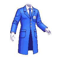 blue lab coat