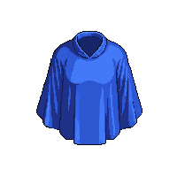 blue poncho